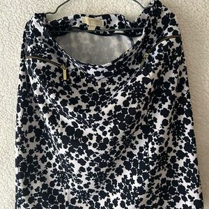 Michael Kors Monochrome Patterned Skirt
